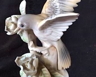 Glazed Ceramic Robin Sculpture
