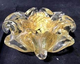Art Glass Trinket Bowl In The Style Of Berlini
