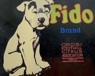 Metal Vintage Fido Brand Sign
