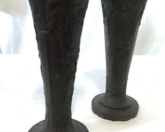 Pair of Wedgwood Black Basalt Vases
