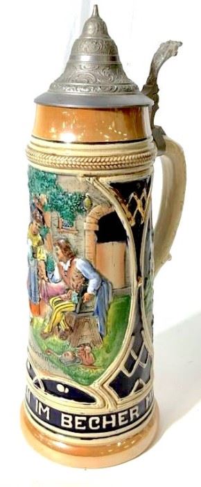 Vintage Ceramic German Beer Stein
