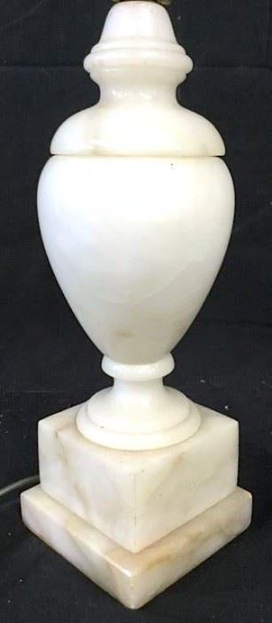 White Toned Marble Table Lamp
