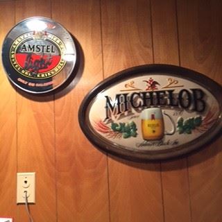 Vintage beer signs