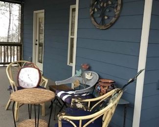 Assorted Patio Furniture and Decor