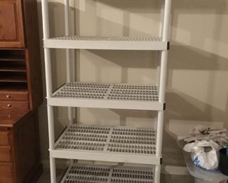 Sturdy Plastic and PVC Shelving Unit