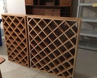 Two Wood Wine Cellar Racks