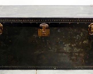 Automobile Picnic Trunk, With Swedish Enamelware And Rogers Nickel Silver Utensils