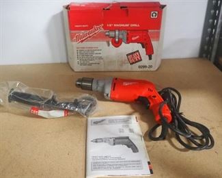 Milwaukee 1/2" Magnum Drill Model C-0299-20, With Manual, In Box, Powers On