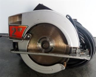 Montgomery Ward Powr-Kraft 7-1/4" Circular Saw Model XBA 8000BA And Sears 1/4" Electric Drill Model 315.6025, Both Power On