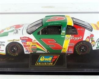 Terry Labonte #5 Kellogg's Chevy Monte Carlo (White And Green) 1:24 Diecast In Display Case And Chevy Monte Carlo (Yellow And Red) In Box
