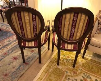 Back of large dining room chairs