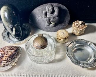 Sterling, Inkwells, Boxes