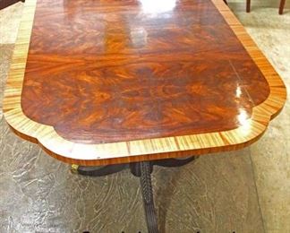   BEAUTIFUL Burl Mahogany Banded Double Pedestal Dining Room Table

Auction Estimate $300-$600 – Located Inside 