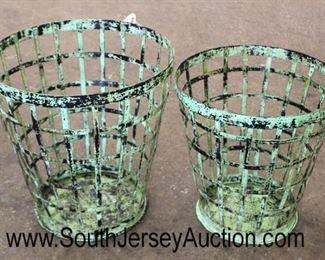  Metal Distressed Country Farm Style Decorative Stacking Baskets

Auction Estimate $20-$50 – Located Glassware 