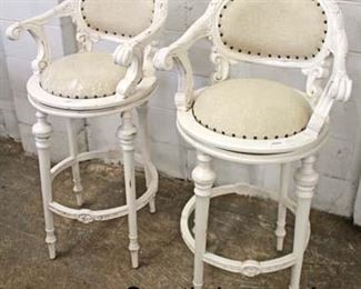  PAIR of Painted Frame Tack Uphosltered French Style Swivel Bar Stools

Auction Estimate $100-$200 – Located Inside 