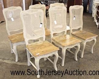  Set of 6 NEW Cane Back Wood Seat Carved Country French Style Dining Room Chairs

Auction Estimate $100-$300 – Located Inside 