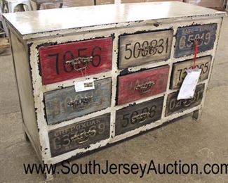  COOL 9 Drawer Painted License Plate Decorative Low Chest

Auction Estimate $300-$600 – Located Inside 