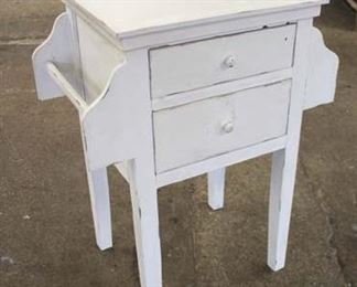  Painted White 2 Drawer Stand with Towel Bars

Auction Estimate $100-$200 – Located Inside 