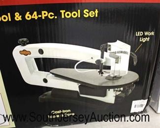  “Shop Fox” 18” Variable Speed Scroll Saw with Flexible Shaft Rotary Tool and 64 Piece Tool Set with LED Light and Cast Iron Table Base

Auction Estimate $50-$100 – Located Inside 