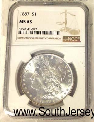  1887 Silver Morgan Dollar Graded MS63

Auction Estimate $30-$60 – Located Glassware 