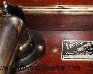  Mahogany Case “Victor Talking Machine Co.” Table Top Victrola with Head and Crank

Auction Estimate $100-$300 – Located Inside 