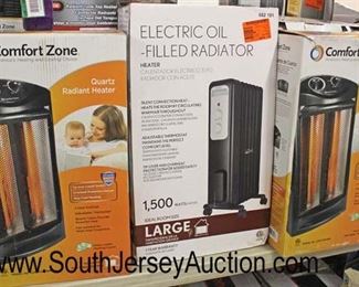  Selection Quartz Comfort Zone Radiant Heaters, Dyno-Glo Pro's, Radiant Tank Top Heaters, Electric Oil-Fill Radiators, Ceramic Heaters, Pelonis Radiator Heaters and much much more!

Auction Estimate $5-$50 each – Located Inside 