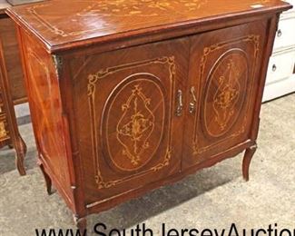  Mahogany French Style Highly Inlaid 2 Door Server with Applied Bronze

Auction Estimate $200-$400 – Located Inside 