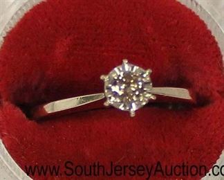  14 Karat White Gold Diamond Ladies Ring

Auction Estimate $200-$400 – Located Glassware 