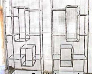  NEW PAIR of COOL “Nakasa Furniture” Modern Design Hammered Aluminum and Mirrored Shelves Open Book Shelves

Auction Estimate $200-$400 – Located Inside 