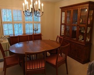 Mengel mid century modern table and chairs