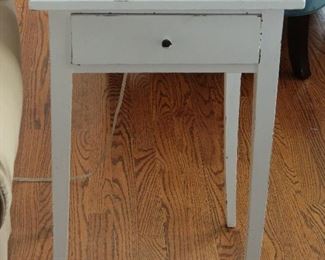 ANTIQUE PAINTED SIDE TABLE.