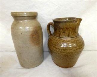 10-11IN RANDOLPH CO. STORAGE JAR, PITCHER 