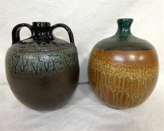 11IN JACK PHILLILPS POTTERY JUGS 