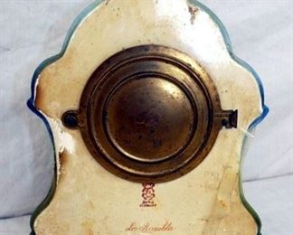 VIEW 2 BACKSIDE PORC. MANTEL CLOCK 