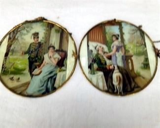 10IN REVERSE PAINTED ON GLASS VICT. PICTURES 