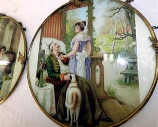 VIEW 2 CLOSEUP VICT. REVERSE PAINTING PICTURES 