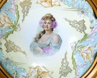 VIEW 2 CLOSEUP VICT. PORC. FRAMED PLATE 