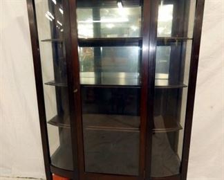 UNUSUAL MAH. SINGLE DOOR CHINA CLOSET 