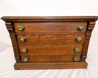 16X23 OAK 4 DRAWER SPOOL CABINET 