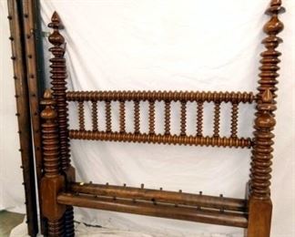 VIEW 2 CHERRY BED CONVERTED TO REG. MATTRESS 