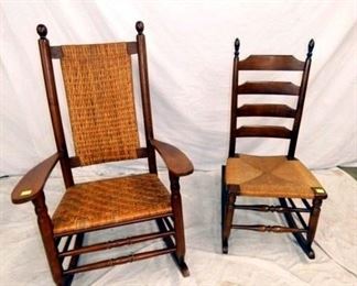 OAK KENNEDY ROCKER, WALNUT ROCKER 