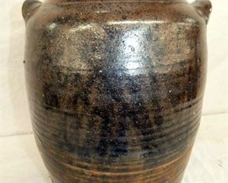 3G. WESTERN NC SLIP GLAZE POTTERY CHURN 
