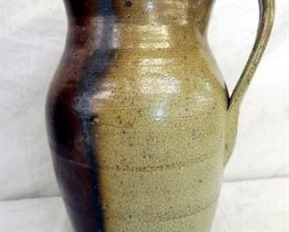 1G. NC SALT GLAZE POTTERY PITCHER 