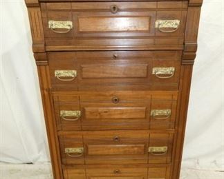 5 DRAWER WALNUT VICT. HIGHBOY 