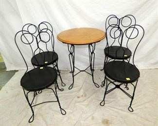 5PC IRON ICE CREAM TABLE SET 