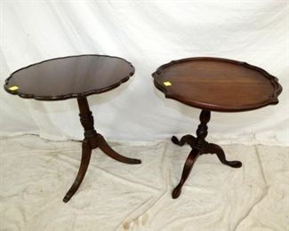 2 MATCHING MAH. SIDE TABLES 