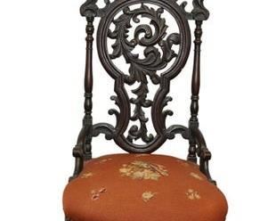 Victorian Openwork Carved Side Chair.