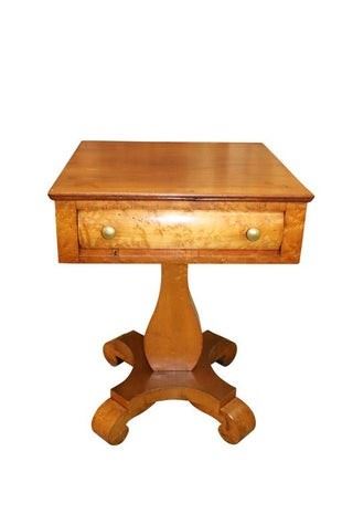 Antique maple one drawer stand