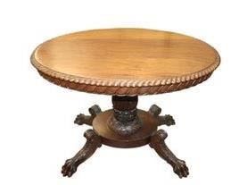 Empire claw foot center table