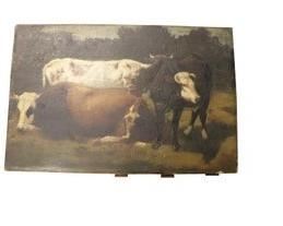 19th C. painting of cows